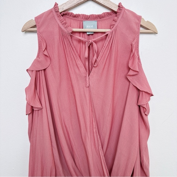 Anthropologie Womens Medium Maeve Liesel Ruffle Cold Shoulder Blouse China - Picture 3 of 13
